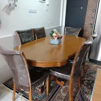میز ناهارخوری ۶نفره تمام چوب راش درحدنونو