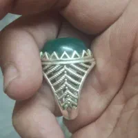 انشگتر نقره سنگ عقیق