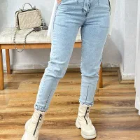 شلوار جین.مام فیت ومام استایل.راستا.کتان زنانه.