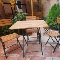 میز و صندلی تاشو ترمود بارنگ کوره ای مدل03