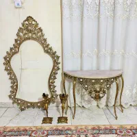 آیینه و شمعدان تمام برنجی