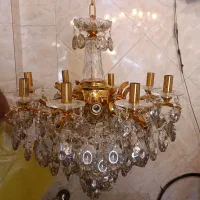 یک جفت لوستر کریستال|لوستر و چراغ آویز|تهران, پرستار|دیوار