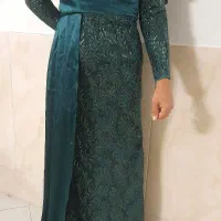 لباس مجلسی گیپور وساتن کش آمریکایی