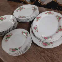 ظرف و ظروف چینی گل سرخی گلسرخی گل سرخ