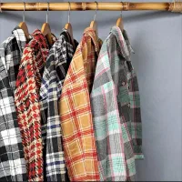 پیراهن و کراپ چهارخونه پشمی عمده|لباس|رشت, سلیمانداراب|دیوار