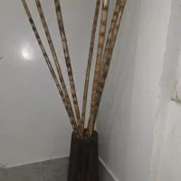 گلدان چوبی و بامبو