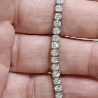 دستبند تنیس طلا وسنگهای ده سوتی