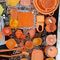 ست ظرف پلاستیکی نارنجی