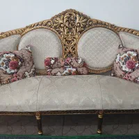 مبل ۹ نفره منبت کاری شده شیک طلایی