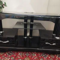 میز تلویزیون شیشه ای مشکی