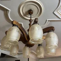 لوستر ۸ شاخه و ۳ شاخه از جنس چوب / بسیار نو و تمیز|لوستر و چراغ آویز|تهران, خاوران|دیوار