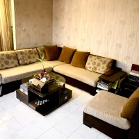 مبل ال ۷ نفره با میز جلو مبلی بار و کتابخانه