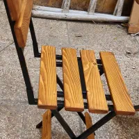 ست میز و ۲ صندلی تاشو چوبی