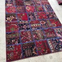 فرش چهل تکه خشتی دست بافت|فرش|کرج, برغان|دیوار