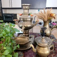 سرویس قابلمه سرویس سماوربرنجی اجاق گازوظروف آشپزخا|قوری، کتری، قهوه‌ساز دستی|نیشابور, شهرک رسولی|دیوار