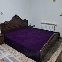 تخت دونفره چوبی به همراه خوش خواب طبی فنری