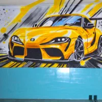 تبلیغات دیواری خط ونقاشی.