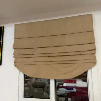 پرده رومن مخمل با میله پرده|پرده، رانر، رومیزی|ساری, |دیوار