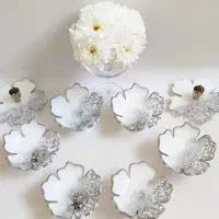 هفت‌سین سفید نقره‌ای رزینی