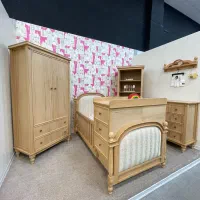 سرویس چوب بلوط(کد 0069) تخت و کمد سیسمونی