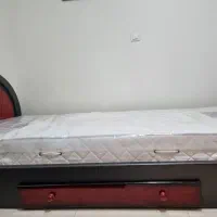 تختخواب یک نفره کشو دار و تشک خوشخواب طبی درسا|تخت و سرویس خواب|کرج, عظیمیه|دیوار