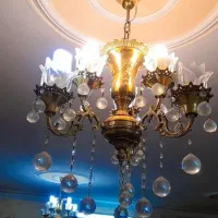 لوستر برنجی|لوستر و چراغ آویز|اراک, |دیوار