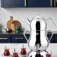 سماور برقی لینس ترک تمام استیل