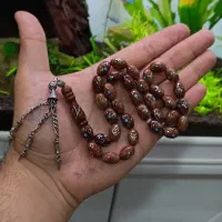 تسبیح کشکول کهنه نقره کوب
