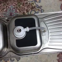 سینک ظرفشویی تمام استیل دولگنه سینی چپ بسیار سالم