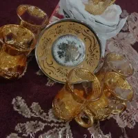 فروش ست استکان و نعلبکی طلایی وارداتی از ترکیه