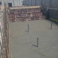 آرماتور بندی اسکلت فلزی استخر سوله