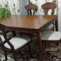 میز و صندلی نهارخوری ۶نفره درحدنو نو نوچوب گردو