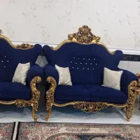 مبلمان سلطنتی و سه عدد عسلی|مبلمان خانگی و میز عسلی|سنندج, |دیوار