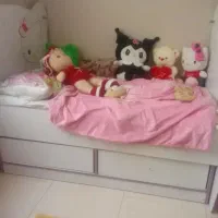 تخت کودک مدل کیتی سالم همراه با تشک