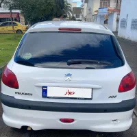 206 تیپ 2 مدل 1398 کم کارکرد بی رنگ بی ضربه