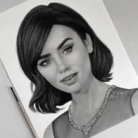 طراحی چهره سیاه قلم