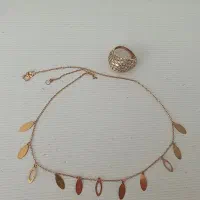 گردنی و انگشتر طلا