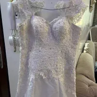 اباس عروس یا نامزدی دانتل و بارانی تا ۵۰