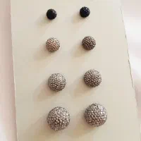 گوشواره میخی پک دار 4 جفتی شکری چند رنگ