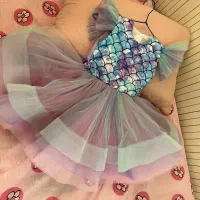 پیراهن پری دریایی دخترانه تولد|کفش و لباس بچه|تبریز, |دیوار