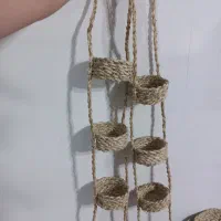 گلدان حصیری.آویز حصیری