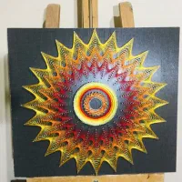 تابلوی میخ و نخ با طرح سفارشی، با قاب|تابلو، نقاشی، عکس|سمنان, |دیوار