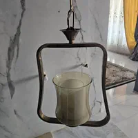 لوستر برنج وشیشه ای|لوستر و چراغ آویز|کرج, کمال‌شهر|دیوار