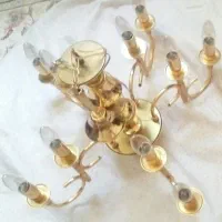 لوستر پنج  شاخه   هر شاخه دو تا لامپ میخوره