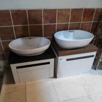 ۲ عدد روشویی و کابینت