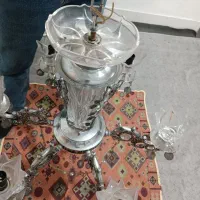 لوستر شش شاخه برنج آب کاری شده
