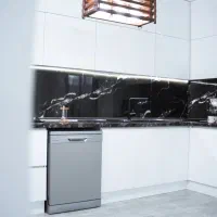 کابینت هایگلاس براق با صفحه مشکی جذاب|مصالح و تجهیزات ساختمان|گرگان, |دیوار