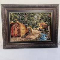 تابلو فرش کوچه باغ تابستانی