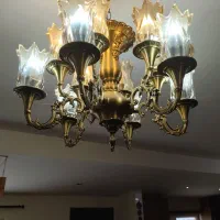 لوستر برنزی|لوستر و چراغ آویز|تنکمان, |دیوار