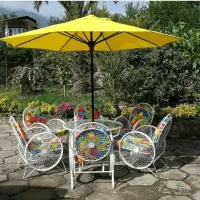 تاب باغی/میز و صندلی/آبنما/گلدان سفالی|خدمات باغبانی و درختکاری|سنندج, |دیوار